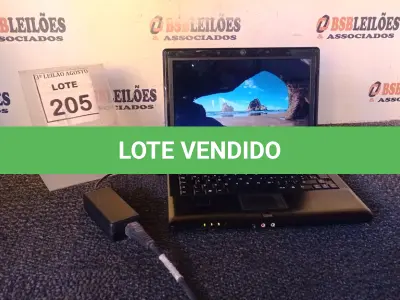 LOTE 205 - 01 NOTEBOOK COM FONTE MARCA POSITIVO. (NO ESTADO) ATENÇÃO! FAZER A VISITAÇÃO ANTES DE ARREMATAR, NÃO SABEMOS SE FUNCIONA, LEILÃO NÃO TEM GARANTIA E NEM DEVOLUÇÃO, SUJEITO A POSSÍVEIS AVARIAS VISÍVEIS/OCULTAS E/OU AUSÊNCIA DE COMPONENTES.