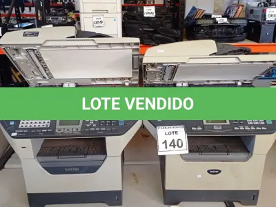 LOTE 140 - 02 IMPRESSORAS MULTIFUNCIONAIS MARCA BROTHER. (NO ESTADO) ATENÇÃO! FAZER A VISITAÇÃO ANTES DE ARREMATAR, NÃO SABEMOS SE FUNCIONA, LEILÃO NÃO TEM GARANTIA E NEM DEVOLUÇÃO, SUJEITO A POSSÍVEIS AVARIAS VISÍVEIS/OCULTAS E/OU AUSÊNCIA DE COMPONENTES.
