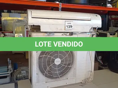 LOTE 129 - 01 AR CONDICIONADO. (NO ESTADO) ATENÇÃO! FAZER A VISITAÇÃO ANTES DE ARREMATAR, NÃO SABEMOS SE FUNCIONA, LEILÃO NÃO TEM GARANTIA E NEM DEVOLUÇÃO, SUJEITO A POSSÍVEIS AVARIAS VISÍVEIS/OCULTAS E/OU AUSÊNCIA DE COMPONENTES.