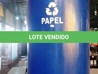 LOTE 022 - 01 LIXEIRA GRANDE REDONDA COM TAMPA. (NO ESTADO) ATENÇÃO! FAZER A VISITAÇÃO ANTES DE ARREMATAR, NÃO SABEMOS SE FUNCIONA, LEILÃO NÃO TEM GARANTIA E NEM DEVOLUÇÃO, SUJEITO A POSSÍVEIS AVARIAS VISÍVEIS/OCULTAS E/OU AUSÊNCIA DE COMPONENTES.