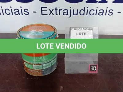 LOTE 137 - 01 LATA DE TINTA ESMALTE DE 3,6L NA COR BRILHANTE TABACO MARCA SUVINIL. (NO ESTADO) ATENÇÃO! FAZER A VISITAÇÃO ANTES DE ARREMATAR, NÃO SABEMOS SE FUNCIONA. LEILÃO NÃO TEM GARANTIA E NEM DEVOLUÇÃO, SUJEITO A POSSÍVEIS AVARIAS VISÍVEIS/OCULTAS E/OU AUSÊNCIA DE COMPONENTES.