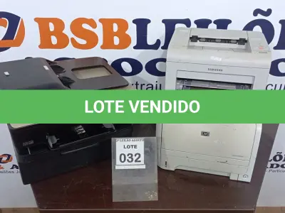 LOTE 032 - 04 IMPRESSORAS DE MARCAS E MODELOS DIVERSOS. (NO ESTADO) ATENÇÃO! FAZER A VISITAÇÃO ANTES DE ARREMATAR, NÃO SABEMOS SE FUNCIONA, LEILÃO NÃO TEM GARANTIA E NEM DEVOLUÇÃO, SUJEITO A POSSÍVEIS AVARIAS VISÍVEIS/OCULTAS E/OU AUSÊNCIA DE COMPONENTES.