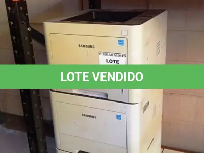 LOTE 111 - 03 IMPRESSORAS MARCA SAMSUNG. (NO ESTADO) ATENÇÃO! FAZER A VISITAÇÃO ANTES DE ARREMATAR, NÃO SABEMOS SE FUNCIONA, LEILÃO NÃO TEM GARANTIA E NEM DEVOLUÇÃO, SUJEITO A POSSÍVEIS AVARIAS VISÍVEIS/OCULTAS E/OU AUSÊNCIA DE COMPONENTES.