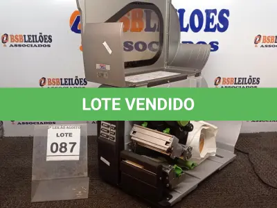 LOTE 087 - 01 IMPRESSORA DE ETIQUETAS MARCA TSC. (NO ESTADO) ATENÇÃO! FAZER A VISITAÇÃO ANTES DE ARREMATAR, NÃO SABEMOS SE FUNCIONA, LEILÃO NÃO TEM GARANTIA E NEM DEVOLUÇÃO, SUJEITO A POSSÍVEIS AVARIAS VISÍVEIS/OCULTAS E/OU AUSÊNCIA DE COMPONENTES.