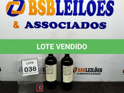 LOTE 038 - 02 GARRAFAS DE VINHO MALBEC SAFRA 2020 ARGENTINO 750ML MARCA LOTE 44. (NO ESTADO) ATENÇÃO! FAZER A VISITAÇÃO ANTES DE ARREMATAR, NÃO SABEMOS SE FUNCIONA, LEILÃO NÃO TEM GARANTIA E NEM DEVOLUÇÃO, SUJEITO A POSSÍVEIS AVARIAS VISÍVEIS/OCULTAS E/OU AUSÊNCIA DE COMPONENTES.