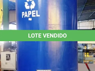 LOTE 022 - 01 LIXEIRA GRANDE REDONDA COM TAMPA. (NO ESTADO) ATENÇÃO! FAZER A VISITAÇÃO ANTES DE ARREMATAR, NÃO SABEMOS SE FUNCIONA, LEILÃO NÃO TEM GARANTIA E NEM DEVOLUÇÃO, SUJEITO A POSSÍVEIS AVARIAS VISÍVEIS/OCULTAS E/OU AUSÊNCIA DE COMPONENTES.