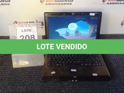 LOTE 208 - 01 NOTEBOOK MARCA POSITIVO. (NO ESTADO) ATENÇÃO! FAZER A VISITAÇÃO ANTES DE ARREMATAR, NÃO SABEMOS SE FUNCIONA, LEILÃO NÃO TEM GARANTIA E NEM DEVOLUÇÃO, SUJEITO A POSSÍVEIS AVARIAS VISÍVEIS/OCULTAS E/OU AUSÊNCIA DE COMPONENTES.