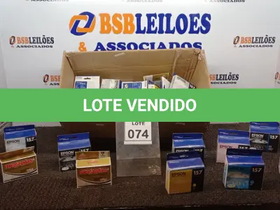 LOTE 074 - 01 LOTE COM GRANDE QUANTIDADE DE CARTUCHOS DE IMPRESSORA MARCAS E MODELOS DIVERSOS. (NO ESTADO) ATENÇÃO! FAZER A VISITAÇÃO ANTES DE ARREMATAR, NÃO SABEMOS SE FUNCIONA, LEILÃO NÃO TEM GARANTIA E NEM DEVOLUÇÃO, SUJEITO A POSSÍVEIS AVARIAS VISÍVEIS/OCULTAS E/OU AUSÊNCIA DE COMPONENTES.