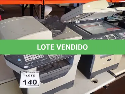 LOTE 140 - 02 IMPRESSORAS MULTIFUNCIONAIS MARCA BROTHER. (NO ESTADO) ATENÇÃO! FAZER A VISITAÇÃO ANTES DE ARREMATAR, NÃO SABEMOS SE FUNCIONA, LEILÃO NÃO TEM GARANTIA E NEM DEVOLUÇÃO, SUJEITO A POSSÍVEIS AVARIAS VISÍVEIS/OCULTAS E/OU AUSÊNCIA DE COMPONENTES.