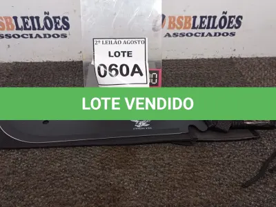 LOTE 060 - 01 FACÃO RAMBO AÇO INOXIDÁVEL TAMANHO TOTAL 48,5CM LAMINDA 33,5 FULL TANG COM BAINHA DE NYLON MODELO IMPORTADO. (NO ESTADO) ATENÇÃO! FAZER A VISITAÇÃO ANTES DE ARREMATAR, NÃO SABEMOS SE FUNCIONA. LEILÃO NÃO TEM GARANTIA E NEM DEVOLUÇÃO, SUJEITO A POSSÍVEIS AVARIAS VISÍVEIS/OCULTAS E/OU AUSÊNCIA DE COMPONENTES.