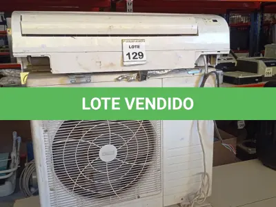 LOTE 129 - 01 AR CONDICIONADO. (NO ESTADO) ATENÇÃO! FAZER A VISITAÇÃO ANTES DE ARREMATAR, NÃO SABEMOS SE FUNCIONA, LEILÃO NÃO TEM GARANTIA E NEM DEVOLUÇÃO, SUJEITO A POSSÍVEIS AVARIAS VISÍVEIS/OCULTAS E/OU AUSÊNCIA DE COMPONENTES.