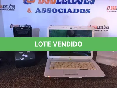 LOTE 077 - 01 IMPRESSORA TÉRMICA MARCA BEMATECH E 01 NOTEBOOK ACER COM FONTE. (NO ESTADO) ATENÇÃO! FAZER A VISITAÇÃO ANTES DE ARREMATAR, NÃO SABEMOS SE FUNCIONA, LEILÃO NÃO TEM GARANTIA E NEM DEVOLUÇÃO, SUJEITO A POSSÍVEIS AVARIAS VISÍVEIS/OCULTAS E/OU AUSÊNCIA DE COMPONENTES.