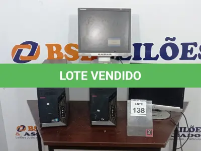 LOTE 138 - 02 CPU E 02 MONITORES MARCAS VARIADAS. (NO ESTADO) ATENÇÃO! FAZER A VISITAÇÃO ANTES DE ARREMATAR, NÃO SABEMOS SE FUNCIONA, LEILÃO NÃO TEM GARANTIA E NEM DEVOLUÇÃO, SUJEITO A POSSÍVEIS AVARIAS VISÍVEIS/OCULTAS E/OU AUSÊNCIA DE COMPONENTES.