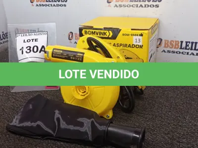 LOTE 130 - 01 SOPRADOR  E ASPIRADOR ELÉTRICO 220V 700W 13600RPM. (NO ESTADO) ATENÇÃO! FAZER A VISITAÇÃO ANTES DE ARREMATAR, NÃO SABEMOS SE FUNCIONA. LEILÃO NÃO TEM GARANTIA E NEM DEVOLUÇÃO, SUJEITO A POSSÍVEIS AVARIAS VISÍVEIS/OCULTAS E/OU AUSÊNCIA DE COMPONENTES.