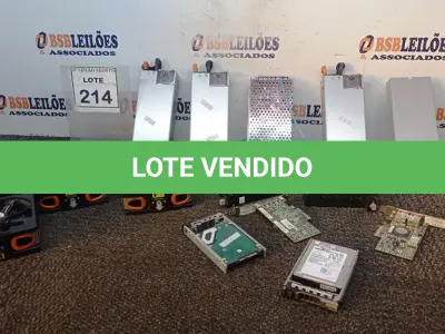 LOTE 214 - 06 MÓDULOS DE VENTOINHA, 04 FONTES DE ALIMENTAÇÃO PARA SERVIDORES, 02 HD PARA SERVIDOR, 02 PLACAS DE REDE E 01 FONTE CHAVEADA. (NO ESTADO) ATENÇÃO! FAZER A VISITAÇÃO ANTES DE ARREMATAR, NÃO SABEMOS SE FUNCIONA, LEILÃO NÃO TEM GARANTIA E NEM DEVOLUÇÃO, SUJEITO A POSSÍVEIS AVARIAS VISÍVEIS/OCULTAS E/OU AUSÊNCIA DE COMPONENTES.