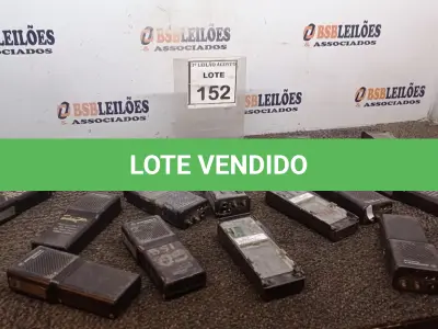 LOTE 152 - 01 LOTE COM VÁRIOS RÁDIOS MODELO P110 MOTOROLA SEM BATERIA. (NO ESTADO) ATENÇÃO! FAZER A VISITAÇÃO ANTES DE ARREMATAR, NÃO SABEMOS SE FUNCIONA, LEILÃO NÃO TEM GARANTIA E NEM DEVOLUÇÃO, SUJEITO A POSSÍVEIS AVARIAS VISÍVEIS/OCULTAS E/OU AUSÊNCIA DE COMPONENTES.
