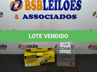 LOTE 230 - 01 TUPIA MANUAL LAMINADORA 220V 600W. (NO ESTADO) ATENÇÃO! FAZER A VISITAÇÃO ANTES DE ARREMATAR, NÃO SABEMOS SE FUNCIONA. LEILÃO NÃO TEM GARANTIA E NEM DEVOLUÇÃO, SUJEITO A POSSÍVEIS AVARIAS VISÍVEIS/OCULTAS E/OU AUSÊNCIA DE COMPONENTES.