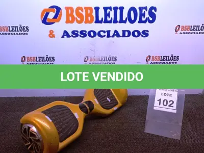 LOTE 102 - 01 HOVERBOARD. (NO ESTADO) ATENÇÃO! FAZER A VISITAÇÃO ANTES DE ARREMATAR, NÃO SABEMOS SE FUNCIONA, LEILÃO NÃO TEM GARANTIA E NEM DEVOLUÇÃO, SUJEITO A POSSÍVEIS AVARIAS VISÍVEIS/OCULTAS E/OU AUSÊNCIA DE COMPONENTES.