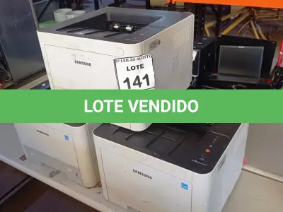 LOTE 141 - 03 IMPRESSORAS MARCA SAMSUNG. (NO ESTADO) ATENÇÃO! FAZER A VISITAÇÃO ANTES DE ARREMATAR, NÃO SABEMOS SE FUNCIONA, LEILÃO NÃO TEM GARANTIA E NEM DEVOLUÇÃO, SUJEITO A POSSÍVEIS AVARIAS VISÍVEIS/OCULTAS E/OU AUSÊNCIA DE COMPONENTES.
