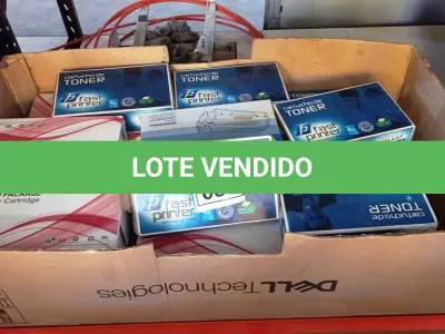 LOTE 088 - 01 LOTE COM GRANDE QUANTIDADE DE TONER. (NO ESTADO) ATENÇÃO! FAZER A VISITAÇÃO ANTES DE ARREMATAR, NÃO SABEMOS SE FUNCIONA, LEILÃO NÃO TEM GARANTIA E NEM DEVOLUÇÃO, SUJEITO A POSSÍVEIS AVARIAS VISÍVEIS/OCULTAS E/OU AUSÊNCIA DE COMPONENTES.