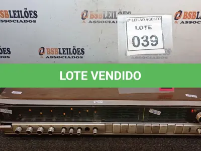 LOTE 039 - 01 RECEIVER. (NO ESTADO) ATENÇÃO! FAZER A VISITAÇÃO ANTES DE ARREMATAR, NÃO SABEMOS SE FUNCIONA, LEILÃO NÃO TEM GARANTIA E NEM DEVOLUÇÃO, SUJEITO A POSSÍVEIS AVARIAS VISÍVEIS/OCULTAS E/OU AUSÊNCIA DE COMPONENTES.