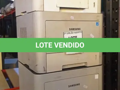 LOTE 100 - 03 IMPRESSORAS MARCA SAMSUNG. (NO ESTADO) ATENÇÃO! FAZER A VISITAÇÃO ANTES DE ARREMATAR, NÃO SABEMOS SE FUNCIONA, LEILÃO NÃO TEM GARANTIA E NEM DEVOLUÇÃO, SUJEITO A POSSÍVEIS AVARIAS VISÍVEIS/OCULTAS E/OU AUSÊNCIA DE COMPONENTES.