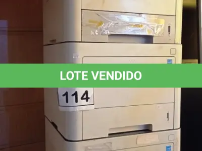 LOTE 114 - 03 IMPRESSORAS MARCA SAMSUNG. (NO ESTADO) ATENÇÃO! FAZER A VISITAÇÃO ANTES DE ARREMATAR, NÃO SABEMOS SE FUNCIONA, LEILÃO NÃO TEM GARANTIA E NEM DEVOLUÇÃO, SUJEITO A POSSÍVEIS AVARIAS VISÍVEIS/OCULTAS E/OU AUSÊNCIA DE COMPONENTES.