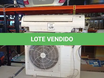 LOTE 129 - 01 AR CONDICIONADO. (NO ESTADO) ATENÇÃO! FAZER A VISITAÇÃO ANTES DE ARREMATAR, NÃO SABEMOS SE FUNCIONA, LEILÃO NÃO TEM GARANTIA E NEM DEVOLUÇÃO, SUJEITO A POSSÍVEIS AVARIAS VISÍVEIS/OCULTAS E/OU AUSÊNCIA DE COMPONENTES.