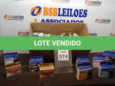 LOTE 074 - 01 LOTE COM GRANDE QUANTIDADE DE CARTUCHOS DE IMPRESSORA MARCAS E MODELOS DIVERSOS. (NO ESTADO) ATENÇÃO! FAZER A VISITAÇÃO ANTES DE ARREMATAR, NÃO SABEMOS SE FUNCIONA, LEILÃO NÃO TEM GARANTIA E NEM DEVOLUÇÃO, SUJEITO A POSSÍVEIS AVARIAS VISÍVEIS/OCULTAS E/OU AUSÊNCIA DE COMPONENTES.