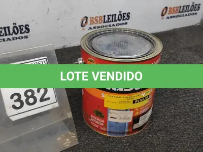 LOTE 382 - 01 LATA DE ESMALTE SINTÉTICO COM 3,6L NA COR BRILHANTE AZUL FRANÇA MARCA GLASURIT. (NO ESTADO) ATENÇÃO! FAZER A VISITAÇÃO ANTES DE ARREMATAR, NÃO SABEMOS SE FUNCIONA, LEILÃO NÃO TEM GARANTIA E NEM DEVOLUÇÃO, SUJEITO A POSSÍVEIS AVARIAS VISÍVEIS/OCULTAS E/OU AUSÊNCIA DE COMPONENTES.