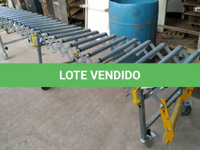 LOTE 365 - 01 ESTEIRA METÁLICA ARTICULADA. (NO ESTADO) ATENÇÃO! FAZER A VISITAÇÃO ANTES DE ARREMATAR, NÃO SABEMOS SE FUNCIONA, LEILÃO NÃO TEM GARANTIA E NEM DEVOLUÇÃO, SUJEITO A POSSÍVEIS AVARIAS VISÍVEIS/OCULTAS E/OU AUSÊNCIA DE COMPONENTES.