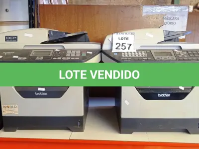 LOTE 257 - 02 IMPRESSORAS MULTIFUNCIONAIS MARCA BROTHER. (NO ESTADO) ATENÇÃO! FAZER A VISITAÇÃO ANTES DE ARREMATAR, NÃO SABEMOS SE FUNCIONA, LEILÃO NÃO TEM GARANTIA E NEM DEVOLUÇÃO, SUJEITO A POSSÍVEIS AVARIAS VISÍVEIS/OCULTAS E/OU AUSÊNCIA DE COMPONENTES.
