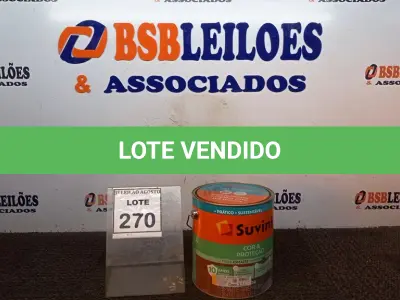 LOTE 270 - 01 LATA DE TINTA ESMALTE COR BRILHANTE AMARELO OUTRO 3,6L MARCA SUVINIL. (NO ESTADO) ATENÇÃO! FAZER A VISITAÇÃO ANTES DE ARREMATAR, NÃO SABEMOS SE FUNCIONA, LEILÃO NÃO TEM GARANTIA E NEM DEVOLUÇÃO, SUJEITO A POSSÍVEIS AVARIAS VISÍVEIS/OCULTAS E/OU AUSÊNCIA DE COMPONENTES.
