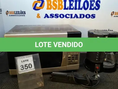 LOTE 350 - 01 MICRO-ONDAS, 01 CAFETEIRA E 01 CHAPINHA. (NO ESTADO) ATENÇÃO! FAZER A VISITAÇÃO ANTES DE ARREMATAR, NÃO SABEMOS SE FUNCIONA, LEILÃO NÃO TEM GARANTIA E NEM DEVOLUÇÃO, SUJEITO A POSSÍVEIS AVARIAS VISÍVEIS/OCULTAS E/OU AUSÊNCIA DE COMPONENTES.