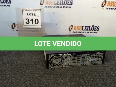 LOTE 310 - 01 MINI CPU HP. (NO ESTADO) ATENÇÃO! FAZER A VISITAÇÃO ANTES DE ARREMATAR, NÃO SABEMOS SE FUNCIONA, LEILÃO NÃO TEM GARANTIA E NEM DEVOLUÇÃO, SUJEITO A POSSÍVEIS AVARIAS VISÍVEIS/OCULTAS E/OU AUSÊNCIA DE COMPONENTES.