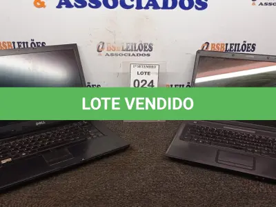 LOTE 024 - 02 NOTEBOOKS PARA RETIRADA DE PEÇAS. (NO ESTADO) ATENÇÃO! FAZER A VISITAÇÃO ANTES DE ARREMATAR, NÃO SABEMOS SE FUNCIONA, LEILÃO NÃO TEM GARANTIA E NEM DEVOLUÇÃO, SUJEITO A POSSÍVEIS AVARIAS VISÍVEIS/OCULTAS E/OU AUSÊNCIA DE COMPONENTES.
