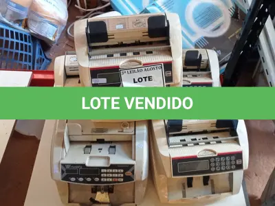 LOTE 272 - 05 MAQUINAS DE CONTAR DINHEIRO. (NO ESTADO) ATENÇÃO! FAZER A VISITAÇÃO ANTES DE ARREMATAR, NÃO SABEMOS SE FUNCIONA, LEILÃO NÃO TEM GARANTIA E NEM DEVOLUÇÃO, SUJEITO A POSSÍVEIS AVARIAS VISÍVEIS/OCULTAS E/OU AUSÊNCIA DE COMPONENTES.