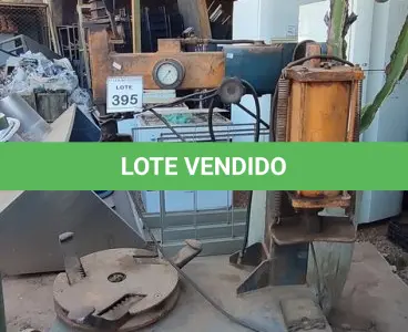 LOTE 395 - 01 MÁQUINA DE DESMONTAR PNEU. (NO ESTADO) ATENÇÃO! FAZER A VISITAÇÃO ANTES DE ARREMATAR, NÃO SABEMOS SE FUNCIONA. LEILÃO NÃO TEM GARANTIA E NEM DEVOLUÇÃO, SUJEITO A POSSÍVEIS AVARIAS VISÍVEIS/OCULTAS E/OU AUSÊNCIA DE COMPONENTES.