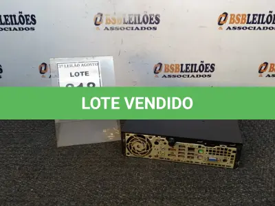 LOTE 318 - 01 MINI CPU HP. (NO ESTADO) ATENÇÃO! FAZER A VISITAÇÃO ANTES DE ARREMATAR, NÃO SABEMOS SE FUNCIONA, LEILÃO NÃO TEM GARANTIA E NEM DEVOLUÇÃO, SUJEITO A POSSÍVEIS AVARIAS VISÍVEIS/OCULTAS E/OU AUSÊNCIA DE COMPONENTES.