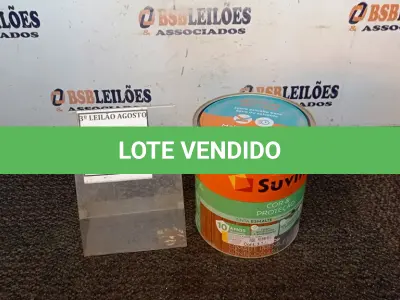 LOTE 270 - 01 LATA DE TINTA ESMALTE COR BRILHANTE AMARELO OUTRO 3,6L MARCA SUVINIL. (NO ESTADO) ATENÇÃO! FAZER A VISITAÇÃO ANTES DE ARREMATAR, NÃO SABEMOS SE FUNCIONA, LEILÃO NÃO TEM GARANTIA E NEM DEVOLUÇÃO, SUJEITO A POSSÍVEIS AVARIAS VISÍVEIS/OCULTAS E/OU AUSÊNCIA DE COMPONENTES.