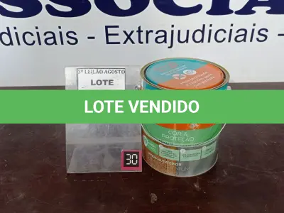 LOTE 288 - 01 LATA DE TINTA ESMALTE COR BRILHANTE TABACO 3,6L MARCA SUVINIL. (NO ESTADO) ATENÇÃO! FAZER A VISITAÇÃO ANTES DE ARREMATAR, NÃO SABEMOS SE FUNCIONA, LEILÃO NÃO TEM GARANTIA E NEM DEVOLUÇÃO, SUJEITO A POSSÍVEIS AVARIAS VISÍVEIS/OCULTAS E/OU AUSÊNCIA DE COMPONENTES.