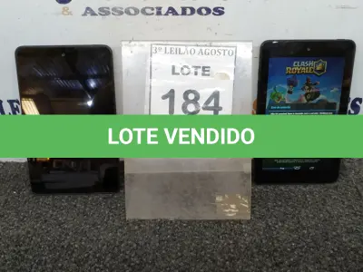 LOTE 184 - 02 TABLETS MARCA DELL. (NO ESTADO) ATENÇÃO! FAZER A VISITAÇÃO ANTES DE ARREMATAR, NÃO SABEMOS SE FUNCIONA, LEILÃO NÃO TEM GARANTIA E NEM DEVOLUÇÃO, SUJEITO A POSSÍVEIS AVARIAS VISÍVEIS/OCULTAS E/OU AUSÊNCIA DE COMPONENTES.