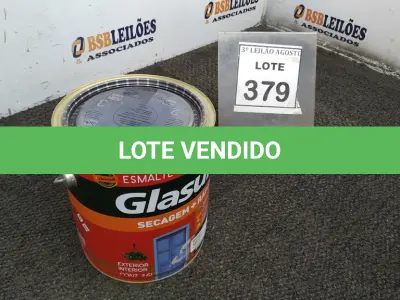 LOTE 379 - 01 LATA DE ESMALTE SINTÉTICO COM 3,6L NA COR BRILHANTE ALUMÍNIO MARCA GLASURIT. (NO ESTADO) ATENÇÃO! FAZER A VISITAÇÃO ANTES DE ARREMATAR, NÃO SABEMOS SE FUNCIONA, LEILÃO NÃO TEM GARANTIA E NEM DEVOLUÇÃO, SUJEITO A POSSÍVEIS AVARIAS VISÍVEIS/OCULTAS E/OU AUSÊNCIA DE COMPONENTES.