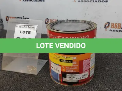 LOTE 382 - 01 LATA DE ESMALTE SINTÉTICO COM 3,6L NA COR BRILHANTE AZUL FRANÇA MARCA GLASURIT. (NO ESTADO) ATENÇÃO! FAZER A VISITAÇÃO ANTES DE ARREMATAR, NÃO SABEMOS SE FUNCIONA, LEILÃO NÃO TEM GARANTIA E NEM DEVOLUÇÃO, SUJEITO A POSSÍVEIS AVARIAS VISÍVEIS/OCULTAS E/OU AUSÊNCIA DE COMPONENTES.