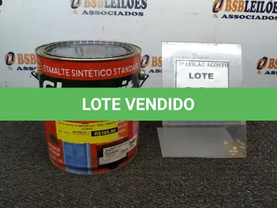 LOTE 380 - 01 LATA DE ESMALTE SINTÉTICO COM 3,6L NA COR BRILHANTE AZUL FRANÇA MARCA GLASURIT. (NO ESTADO) ATENÇÃO! FAZER A VISITAÇÃO ANTES DE ARREMATAR, NÃO SABEMOS SE FUNCIONA, LEILÃO NÃO TEM GARANTIA E NEM DEVOLUÇÃO, SUJEITO A POSSÍVEIS AVARIAS VISÍVEIS/OCULTAS E/OU AUSÊNCIA DE COMPONENTES.