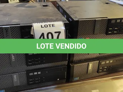 LOTE 407 - 06 CPUS MARCA DELL PARA RETIRADA DE PEÇAS. (NO ESTADO) ATENÇÃO! FAZER A VISITAÇÃO ANTES DE ARREMATAR, NÃO SABEMOS SE FUNCIONA, LEILÃO NÃO TEM GARANTIA E NEM DEVOLUÇÃO, SUJEITO A POSSÍVEIS AVARIAS VISÍVEIS/OCULTAS E/OU AUSÊNCIA DE COMPONENTES.