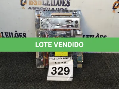 LOTE 329 - 01 PLACA MÃE I5 4° GERAÇÃO 4G RAM. (NO ESTADO) ATENÇÃO! FAZER A VISITAÇÃO ANTES DE ARREMATAR, NÃO SABEMOS SE FUNCIONA, LEILÃO NÃO TEM GARANTIA E NEM DEVOLUÇÃO, SUJEITO A POSSÍVEIS AVARIAS VISÍVEIS/OCULTAS E/OU AUSÊNCIA DE COMPONENTES.