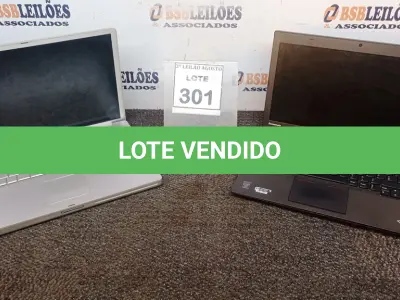 LOTE 301 - 01 NOTEBOOK APPLE E 01 NOTEBOOK MARCA LENOVO PARA RETIRADA DE PEÇAS. (NO ESTADO) ATENÇÃO! FAZER A VISITAÇÃO ANTES DE ARREMATAR, NÃO SABEMOS SE FUNCIONA, LEILÃO NÃO TEM GARANTIA E NEM DEVOLUÇÃO, SUJEITO A POSSÍVEIS AVARIAS VISÍVEIS/OCULTAS E/OU AUSÊNCIA DE COMPONENTES.