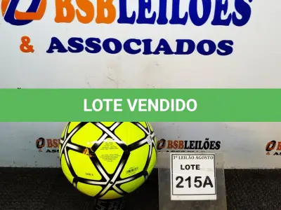 LOTE 215 - 01 BOLA DE FUTEBOL ORIGINAL MARCA ADIDAS. (NO ESTADO) ATENÇÃO! FAZER A VISITAÇÃO ANTES DE ARREMATAR, NÃO SABEMOS SE FUNCIONA, LEILÃO NÃO TEM GARANTIA E NEM DEVOLUÇÃO, SUJEITO A POSSÍVEIS AVARIAS VISÍVEIS/OCULTAS E/OU AUSÊNCIA DE COMPONENTES.