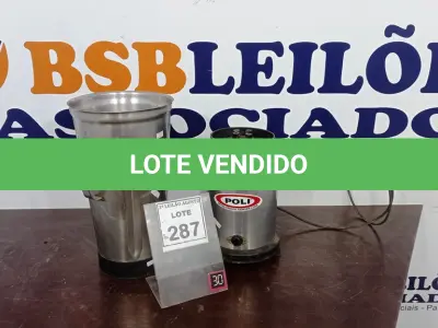 LOTE 287 - 01 LIQUIDIFICADOR INDUSTRIAL COM AVARIA. (NO ESTADO) ATENÇÃO! FAZER A VISITAÇÃO ANTES DE ARREMATAR, NÃO SABEMOS SE FUNCIONA, LEILÃO NÃO TEM 270GARANTIA E NEM DEVOLUÇÃO, SUJEITO A POSSÍVEIS AVARIAS VISÍVEIS/OCULTAS E/OU AUSÊNCIA DE COMPONENTES.